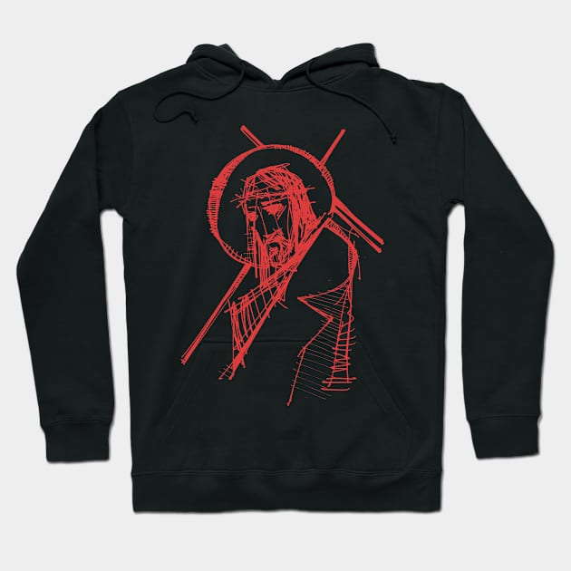 Jesus Christ at his Passion illustration Hoodie by bernardojbp